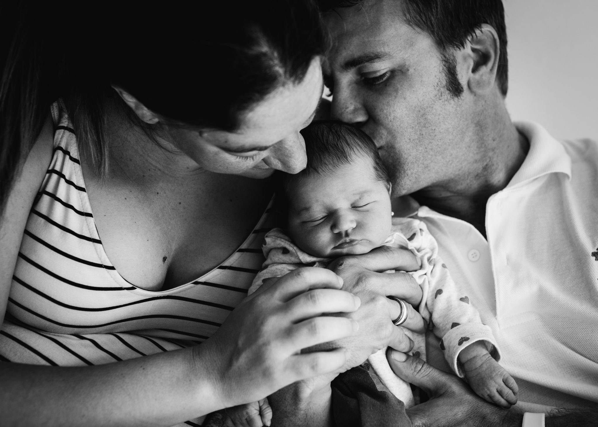 Family portrait during a newborn session. 