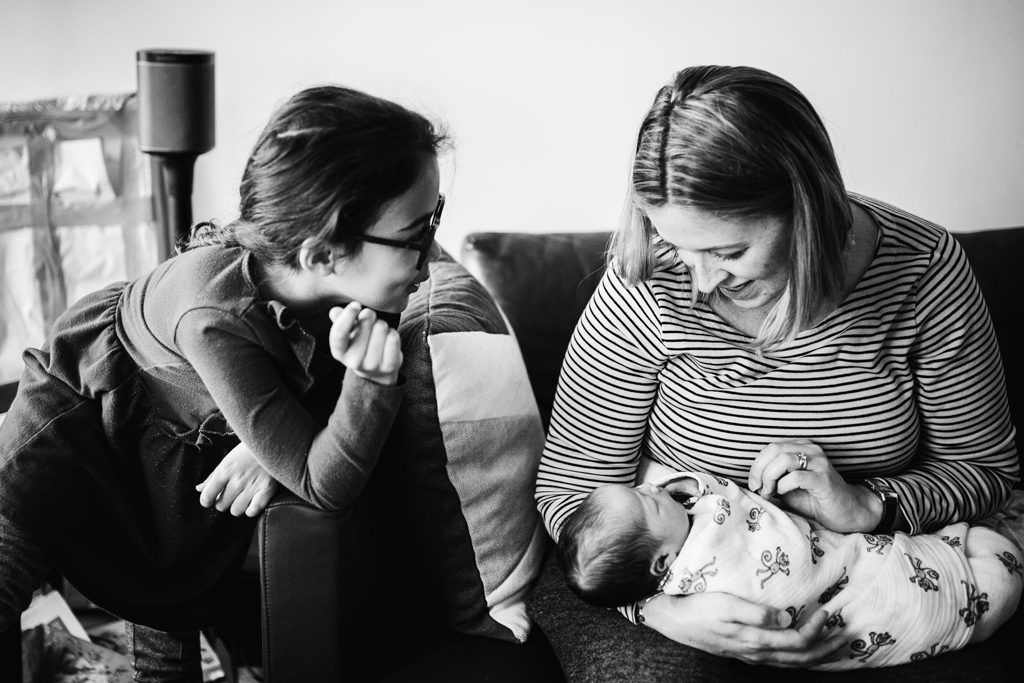 Documentary newborn session. Having a photo shoot at home