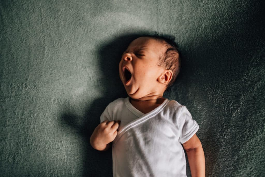newborn yawn